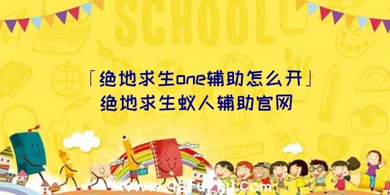 「绝地求生one辅助怎么开」|绝地求生蚁人辅助官网